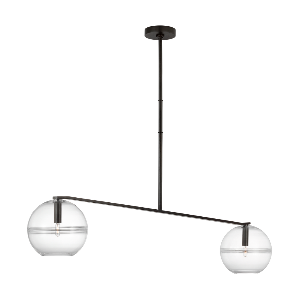 Lowing Medium Wide Chandelier Clear Blackened forged Bulb Not Included