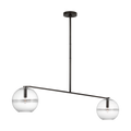 Lowing Medium Wide Chandelier Clear Blackened forged Bulb Not Included