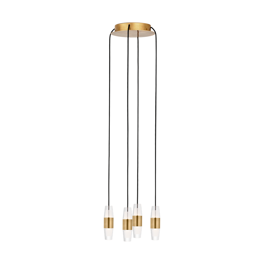 Lassell Short 4-Light Chandelier | Natural Brass 2700K 120V