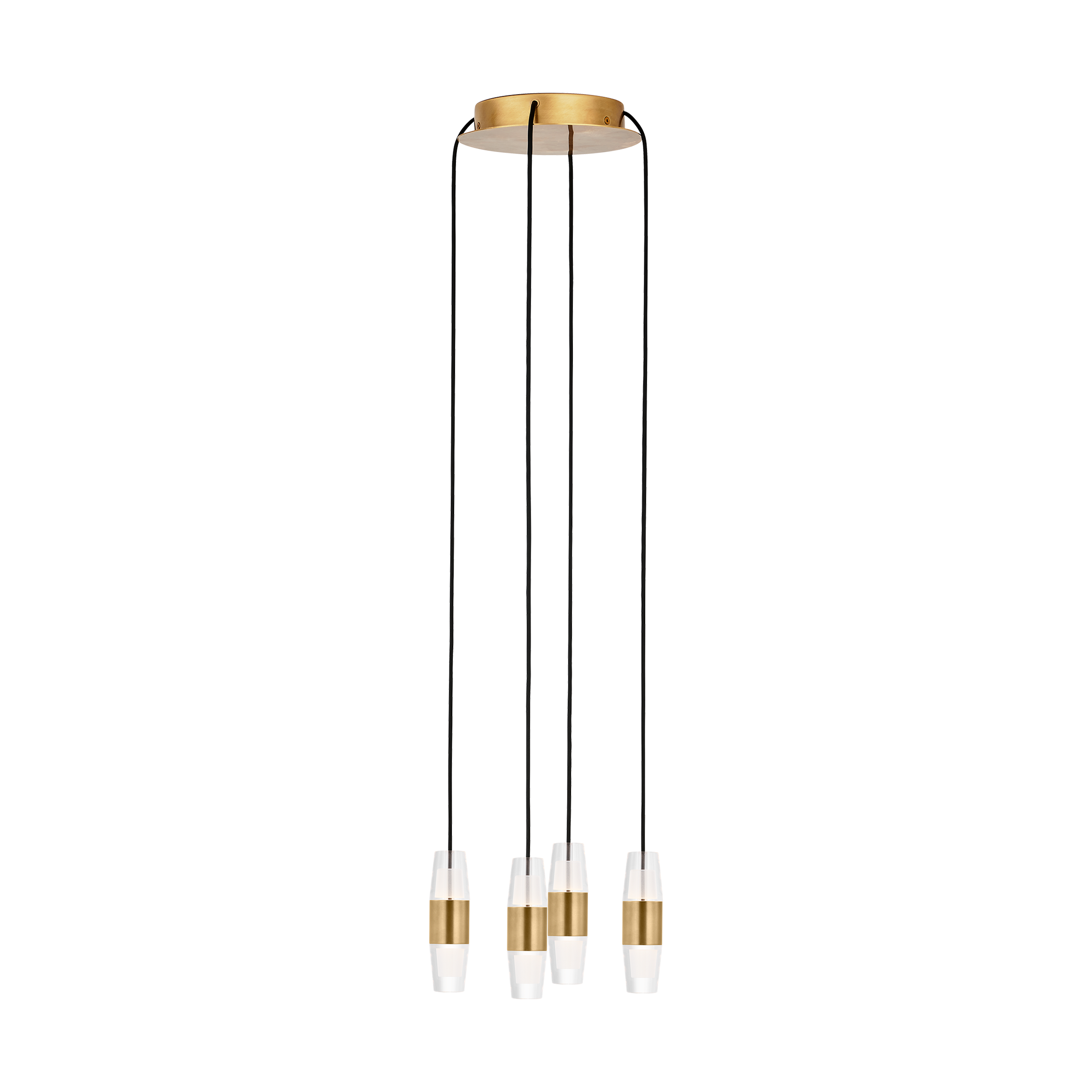 Lassell Short 4-Light Chandelier | Natural Brass 2700K 120V