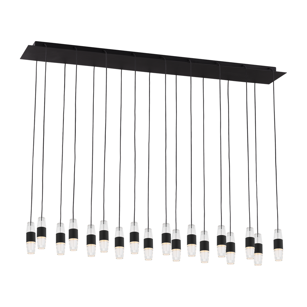 Lassell Short 18-Light Chandelier | Nightshade Black 2700K 120V
