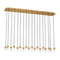 Lassell Short 18-Light Chandelier | Natural Brass 2700K 120V