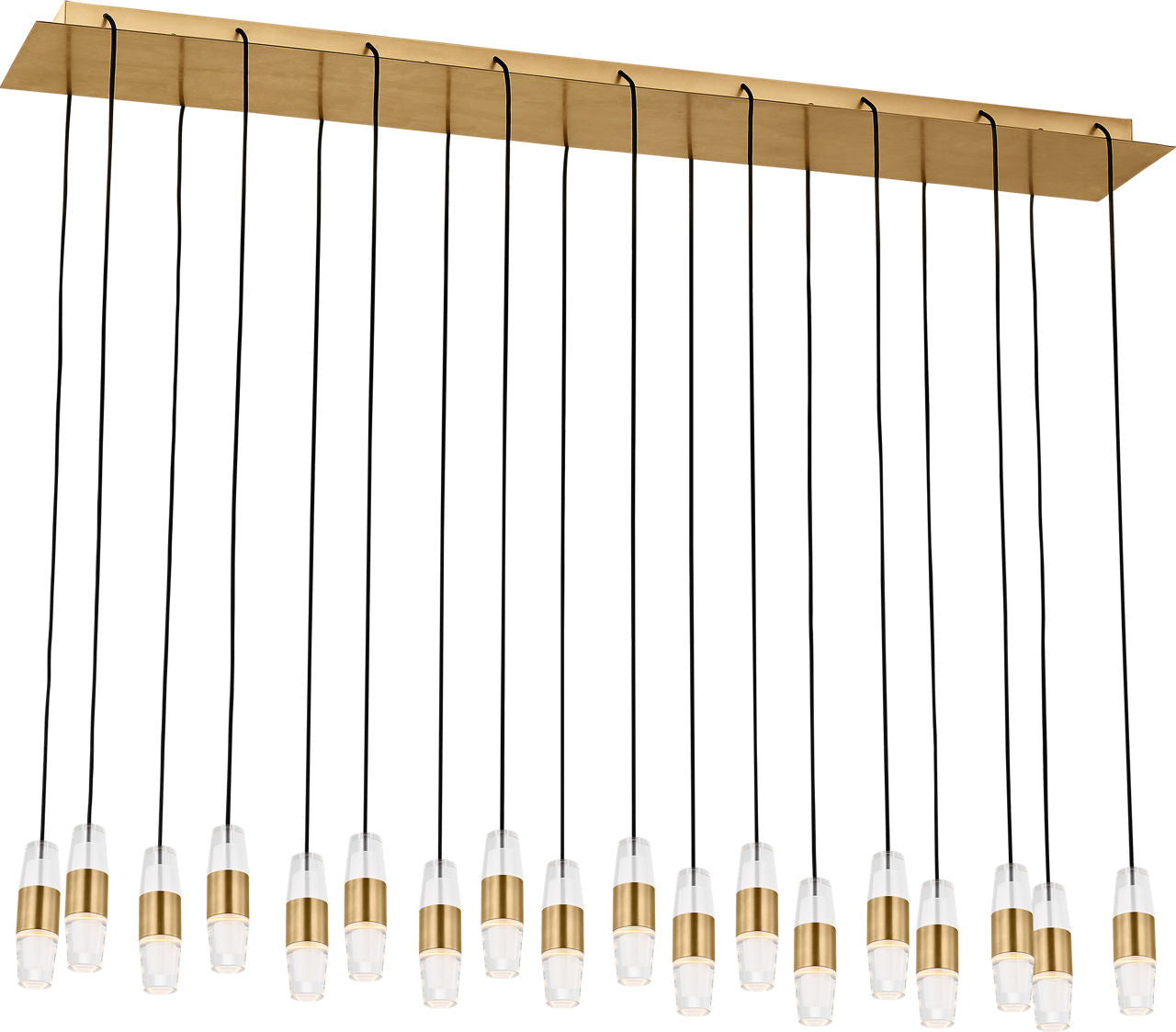 Lassell Short 18-Light Chandelier | Natural Brass 2700K 277V