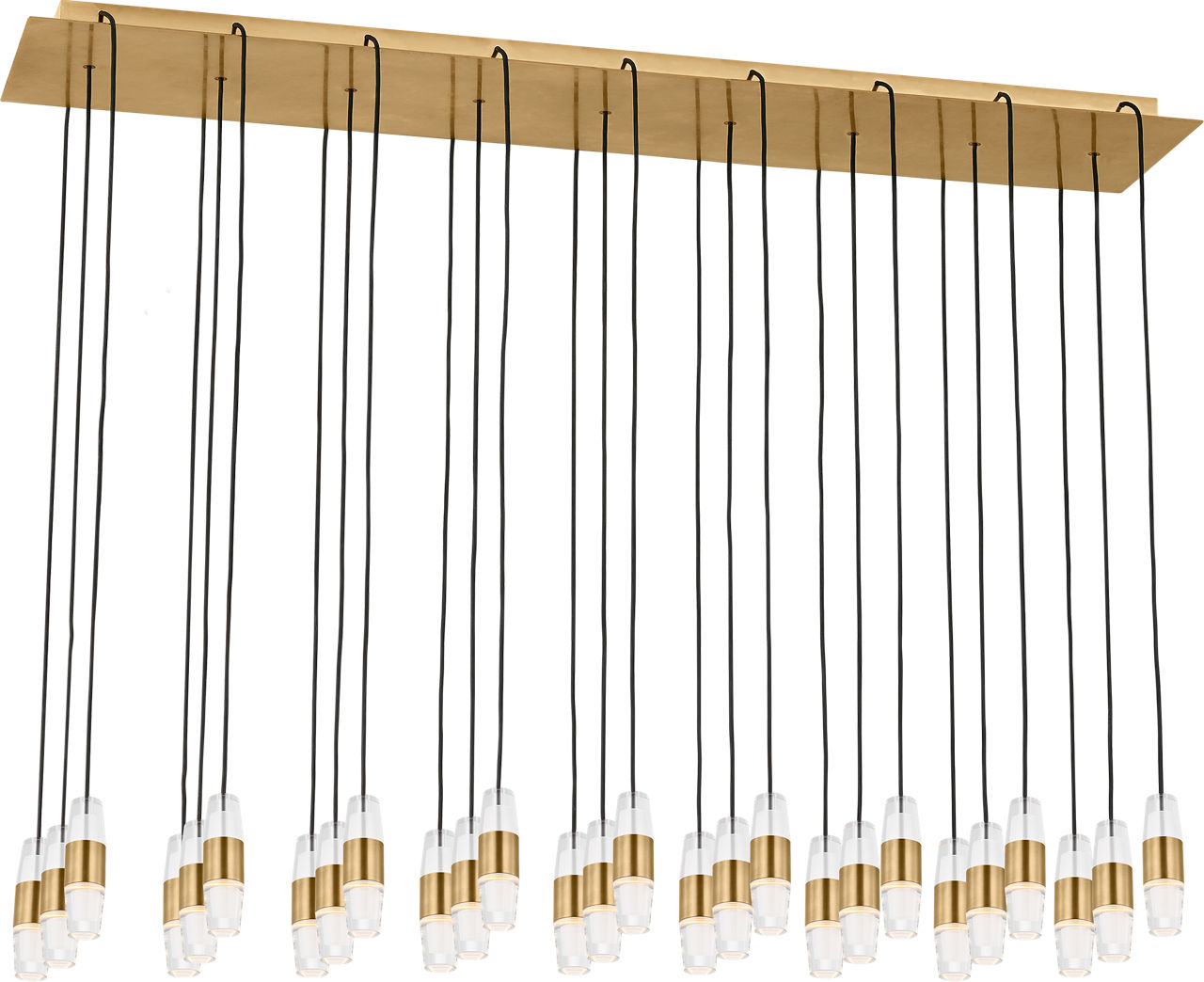 Lassell Short 27-Light Chandelier | Natural Brass 2700K 277V