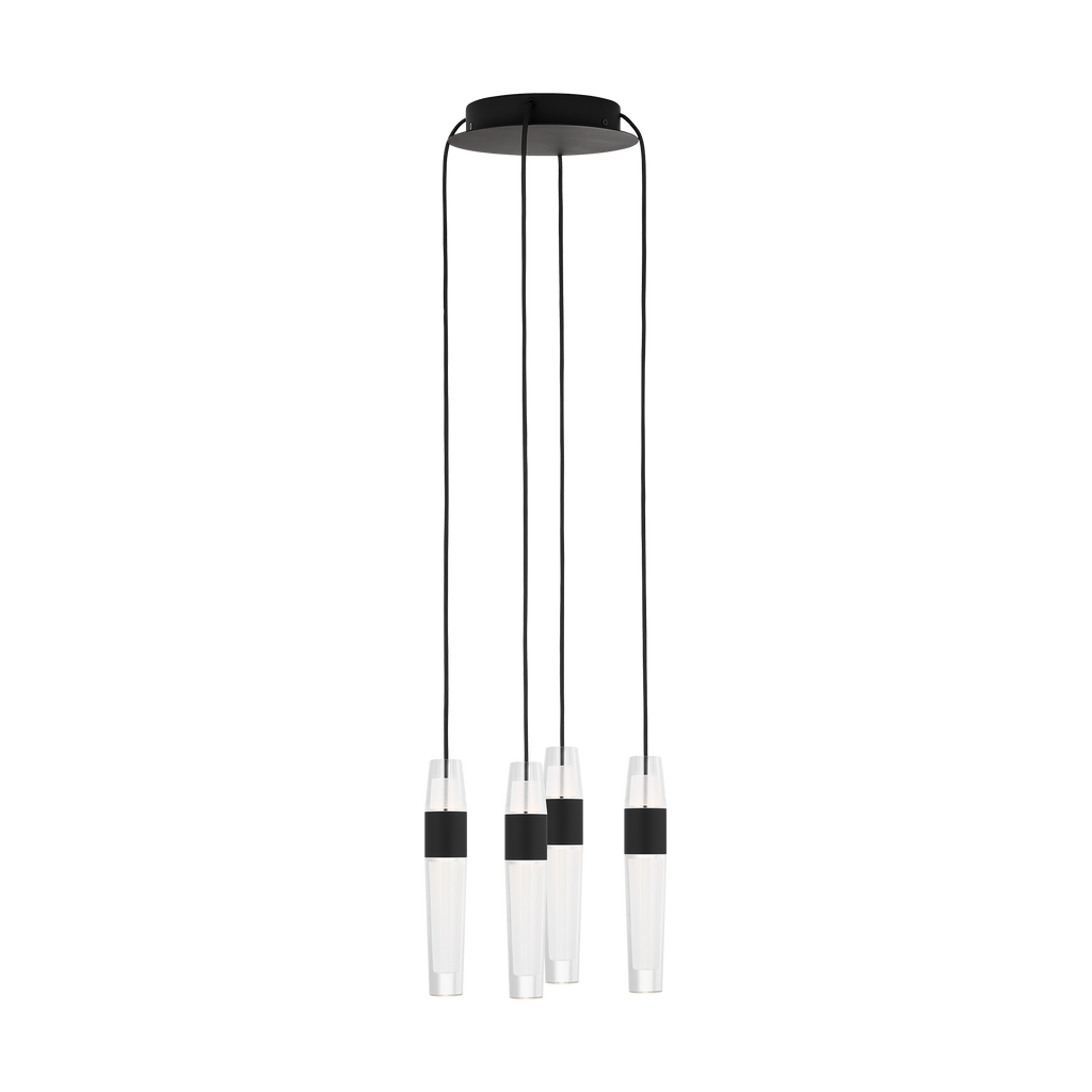Lassell 4-Light Chandelier | Nightshade Black 2700K 120V