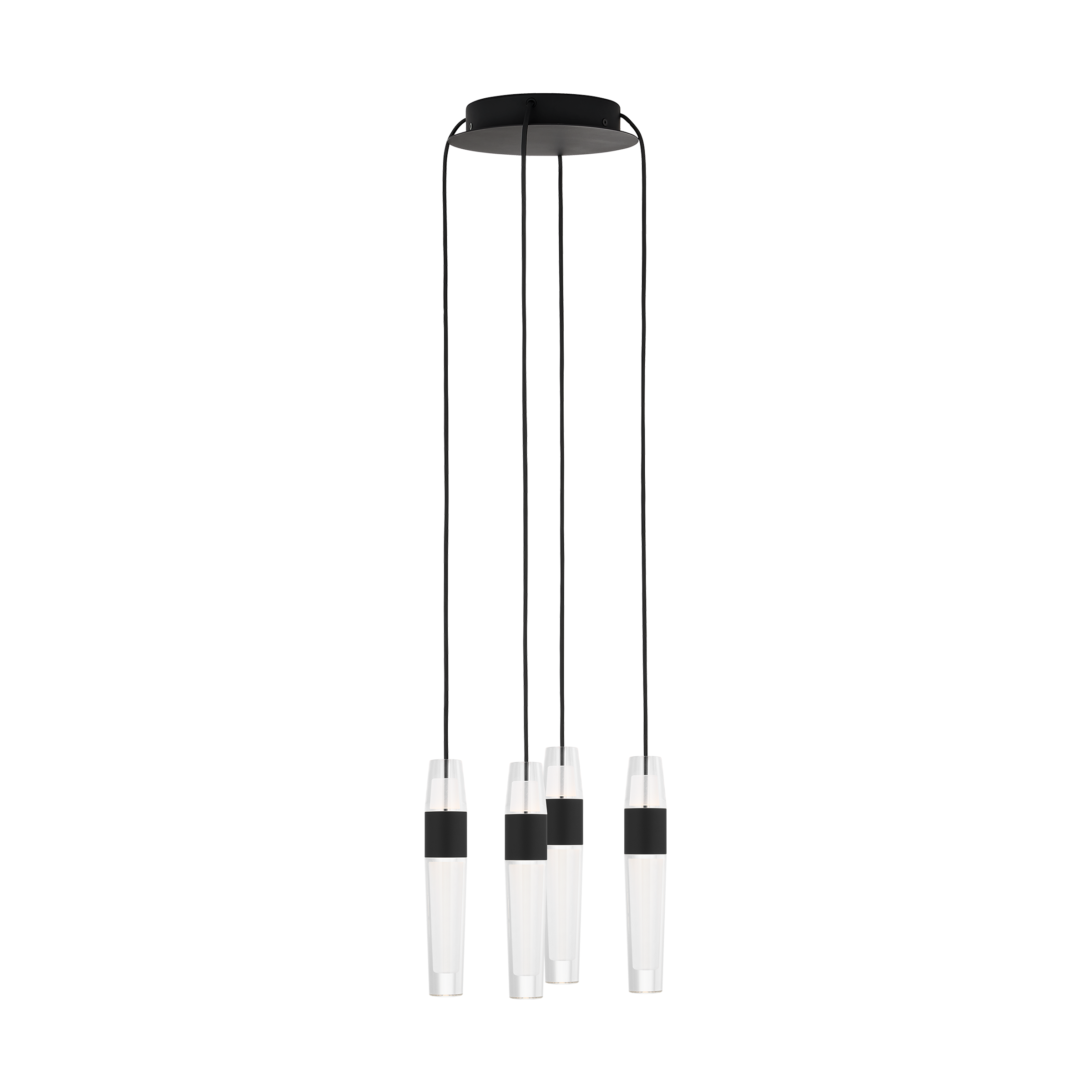Lassell 4-Light Chandelier | Nightshade Black 2700K 120V