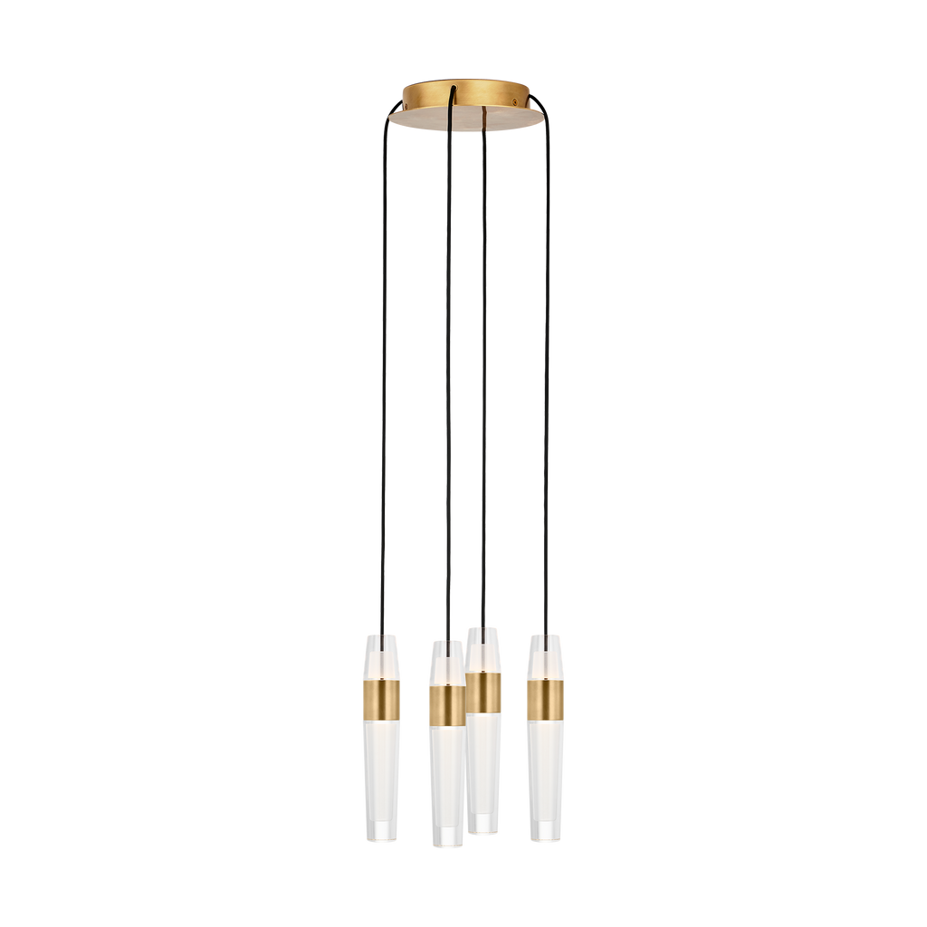 Lassell 4-Light Chandelier | Natural Brass 2700K 120V