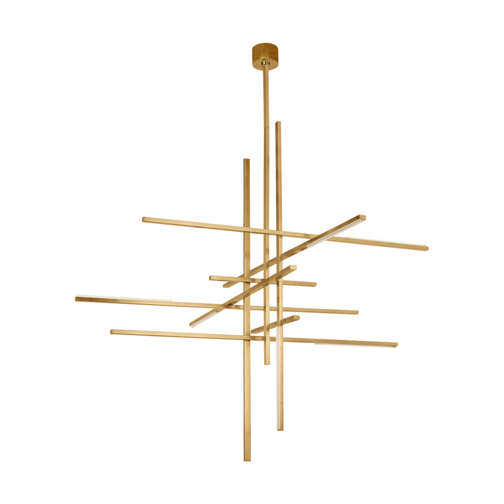 Cityscape Grande Chandelier Natural Brass 2700K 90 CRI