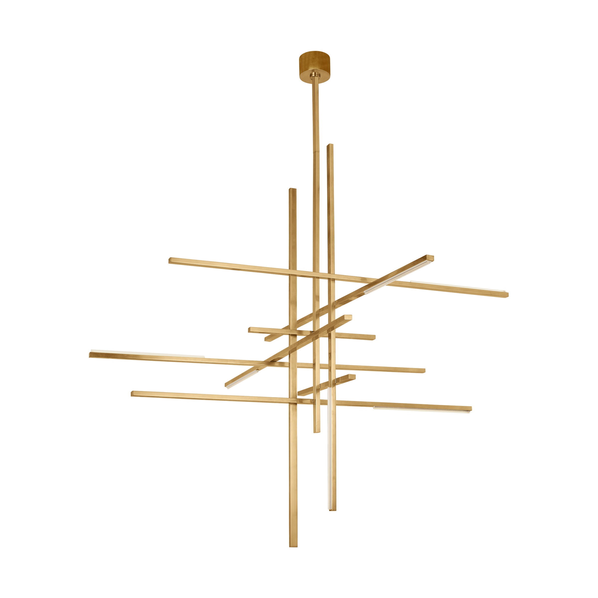 Cityscape Grande Chandelier Natural Brass 2700K 90 CRI