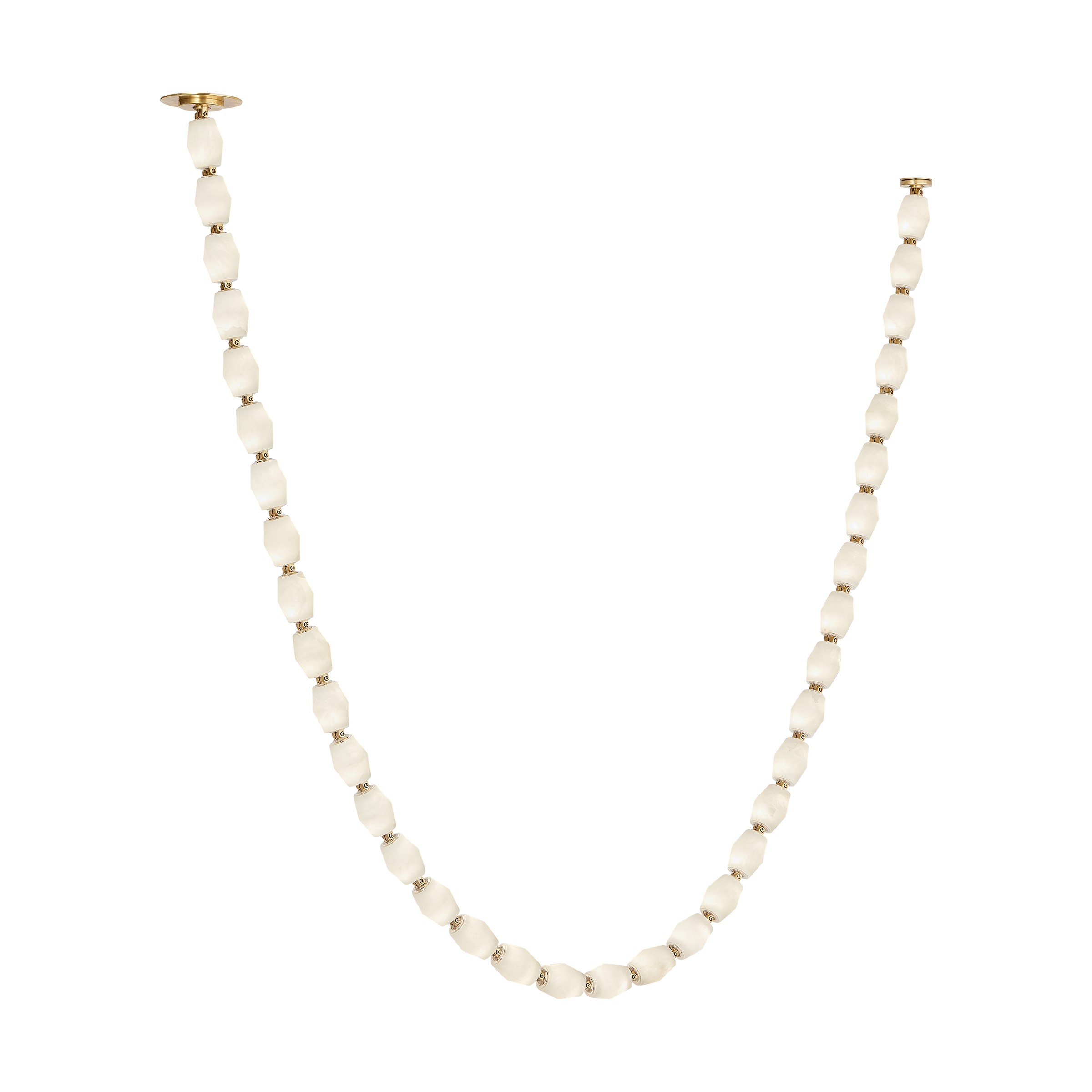 Collier Alabaster 108 Chandelier | Hand-Rubbed Antique Brass 2700K Remote 120V