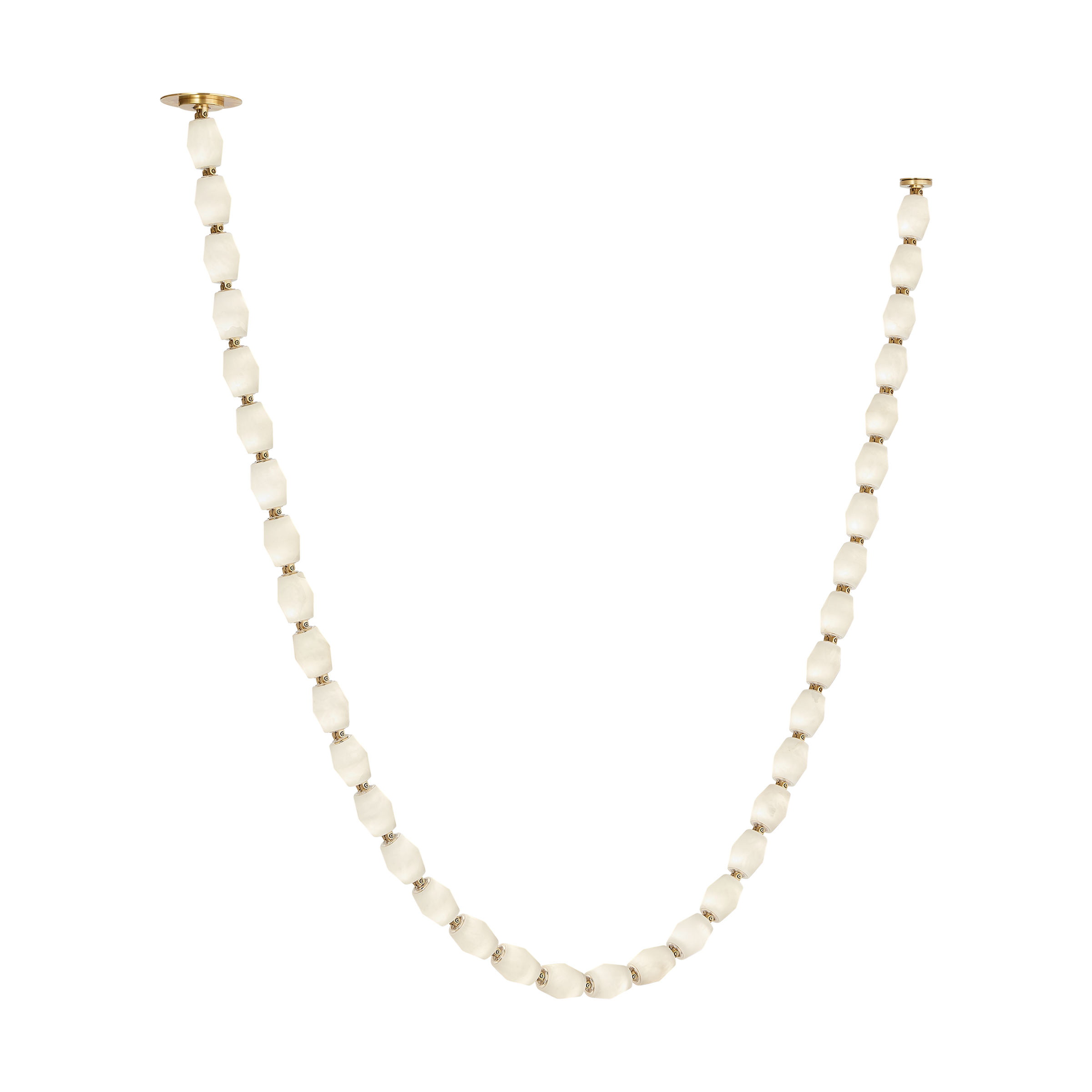 Collier Alabaster 108 Chandelier | Hand-Rubbed Antique Brass 2700K Surface 120V-277V Universal