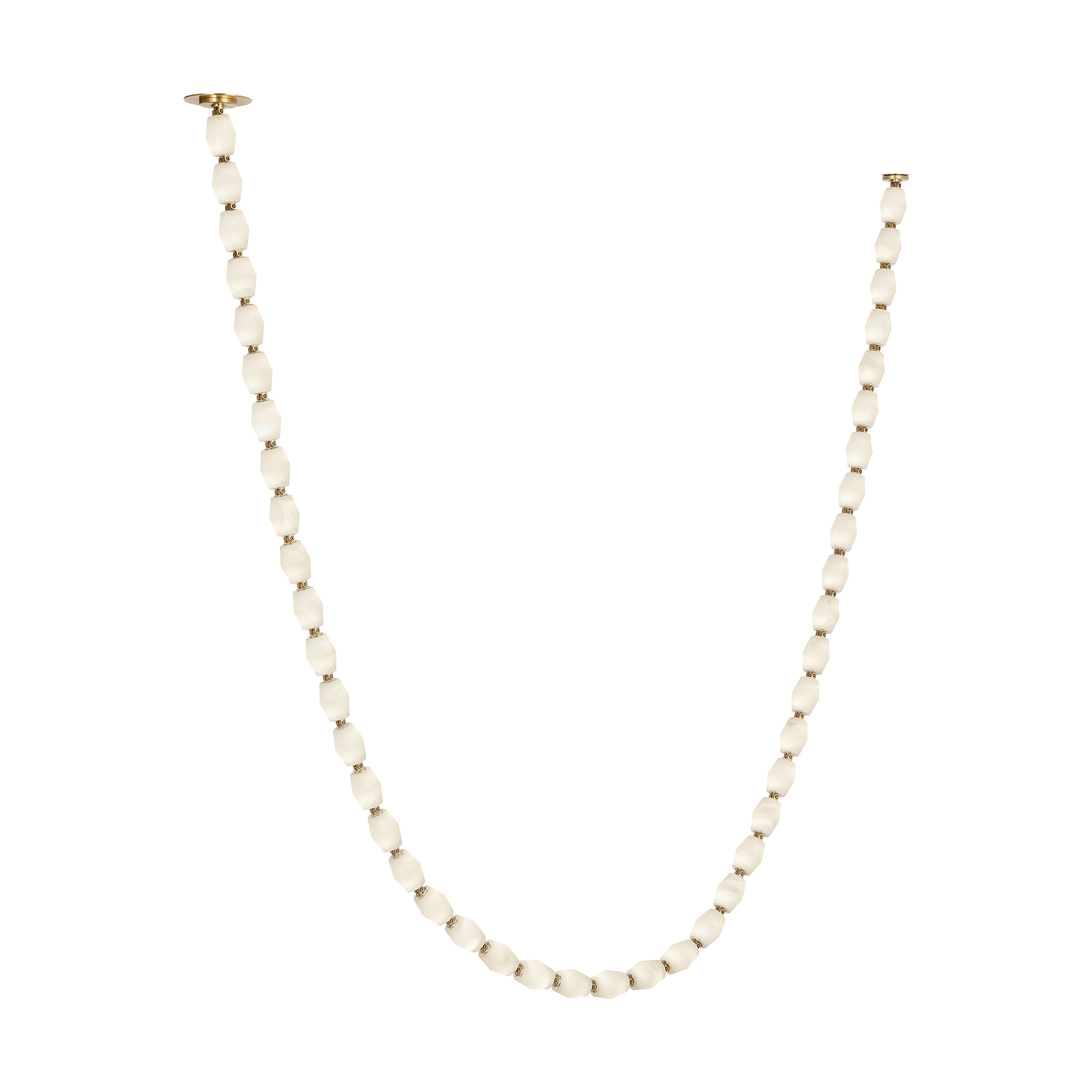 Collier Alabaster 132 Chandelier | Hand-Rubbed Antique Brass 2700K Remote 120V