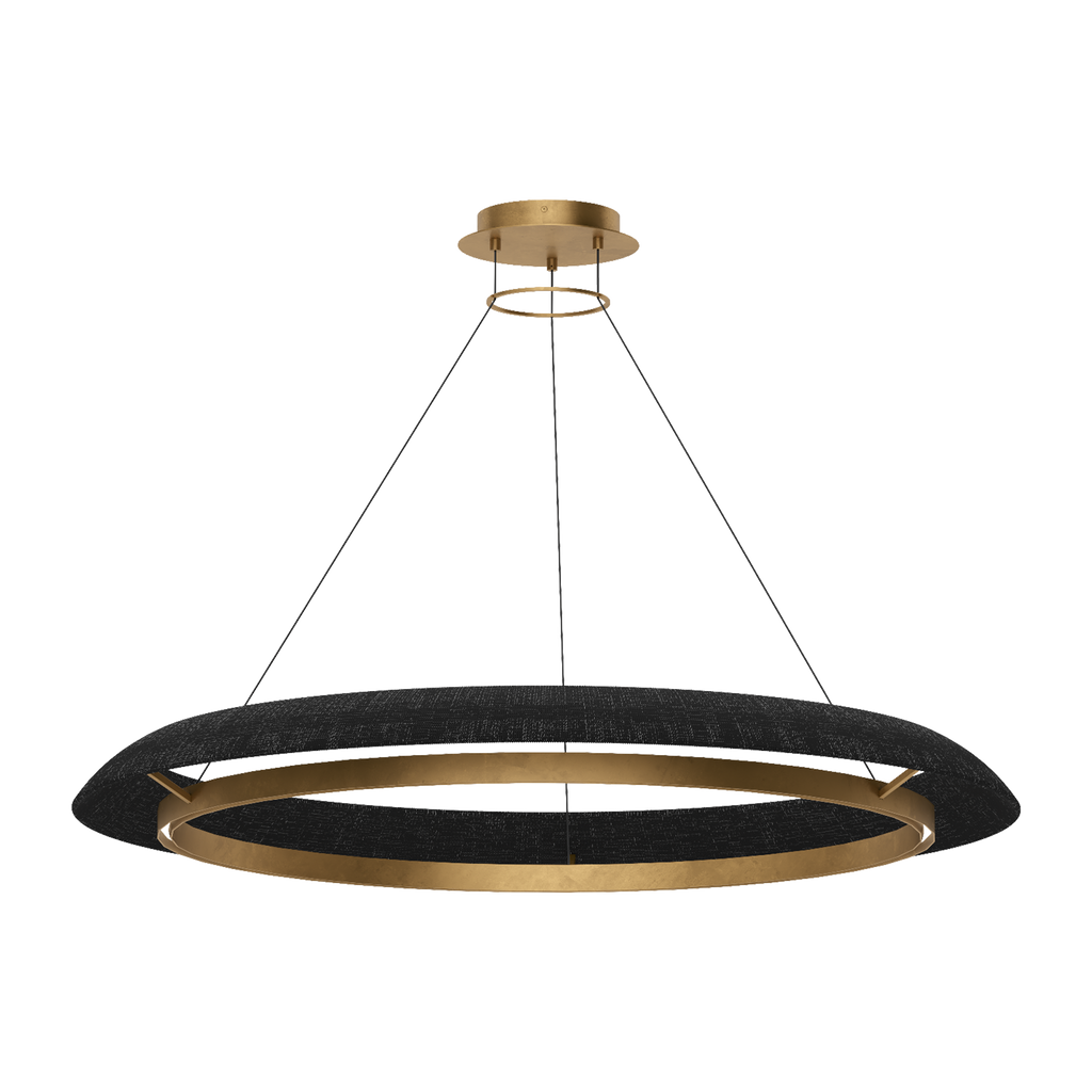 Noa X-Large Chandelier Washed Black hand-rubbed antique brass 2700K 90 CRI