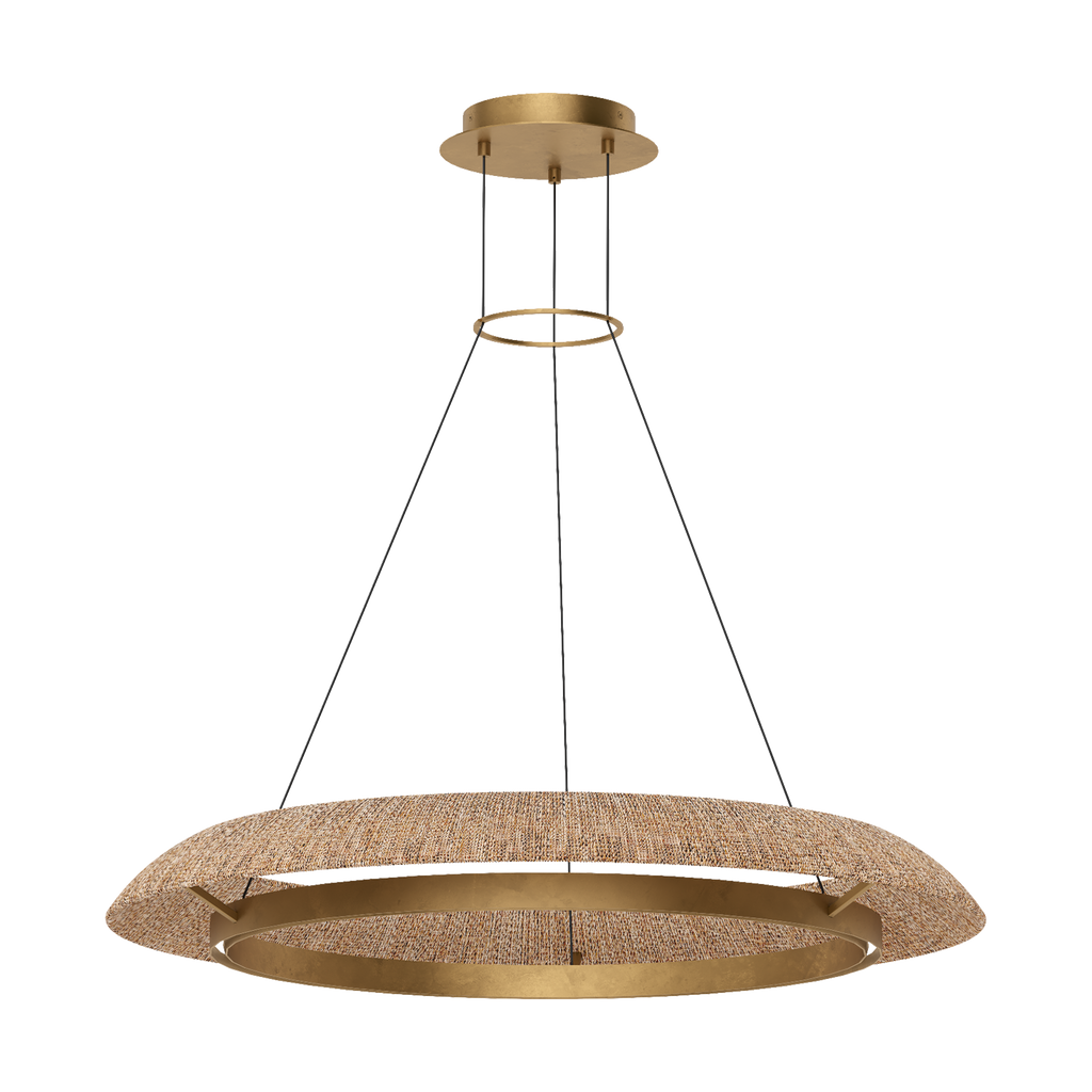 Noa Large Chandelier Natural Hand Rubbed Antique Brass 2700K 90 CRI