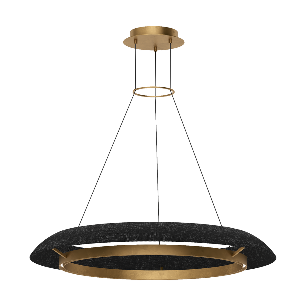 Noa Large Chandelier Washed Black hand rubbed antique brass 2700K 90 CRI