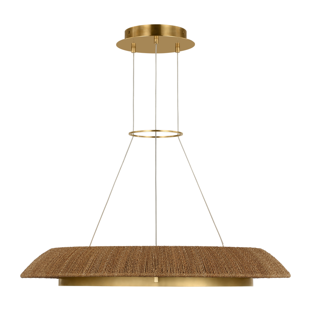 Noa Medium Chandelier Natural Hand Rubbed Antique Brass 2700K 90 CRI