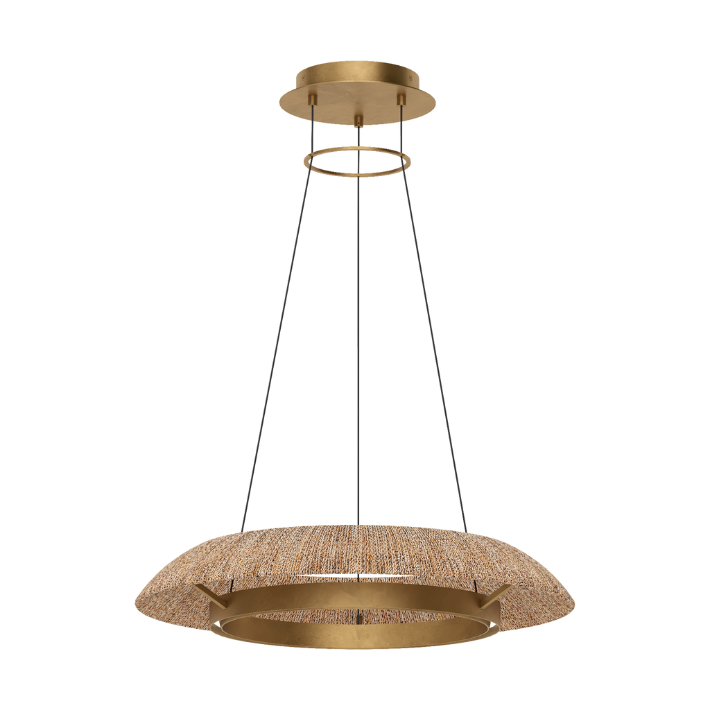 Noa Small Chandelier Natural hand rubbed antique brass 2700K 90 CRI