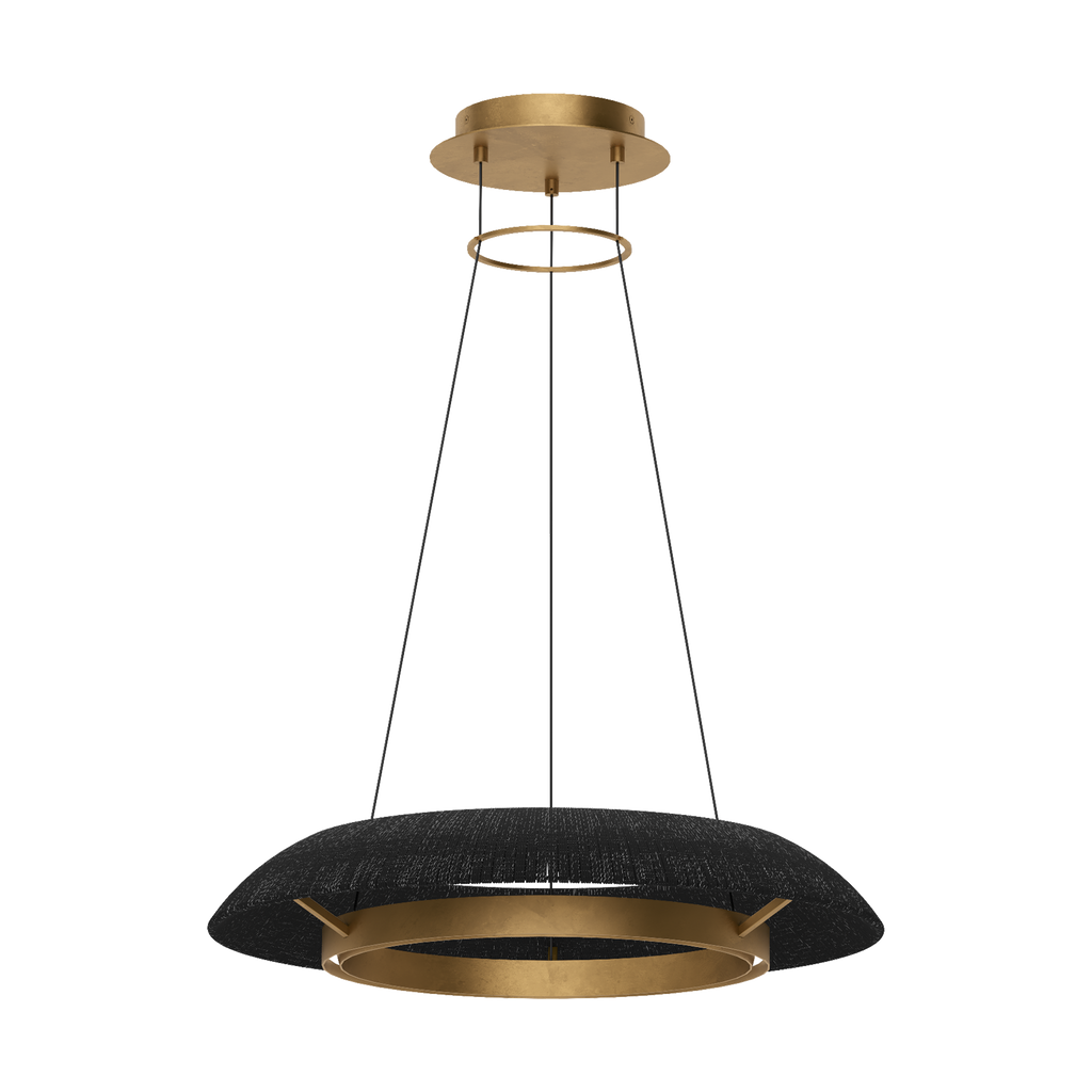 Noa Small Chandelier Washed Black Hand Rubbed Antique Brass 2700K 90 CRI