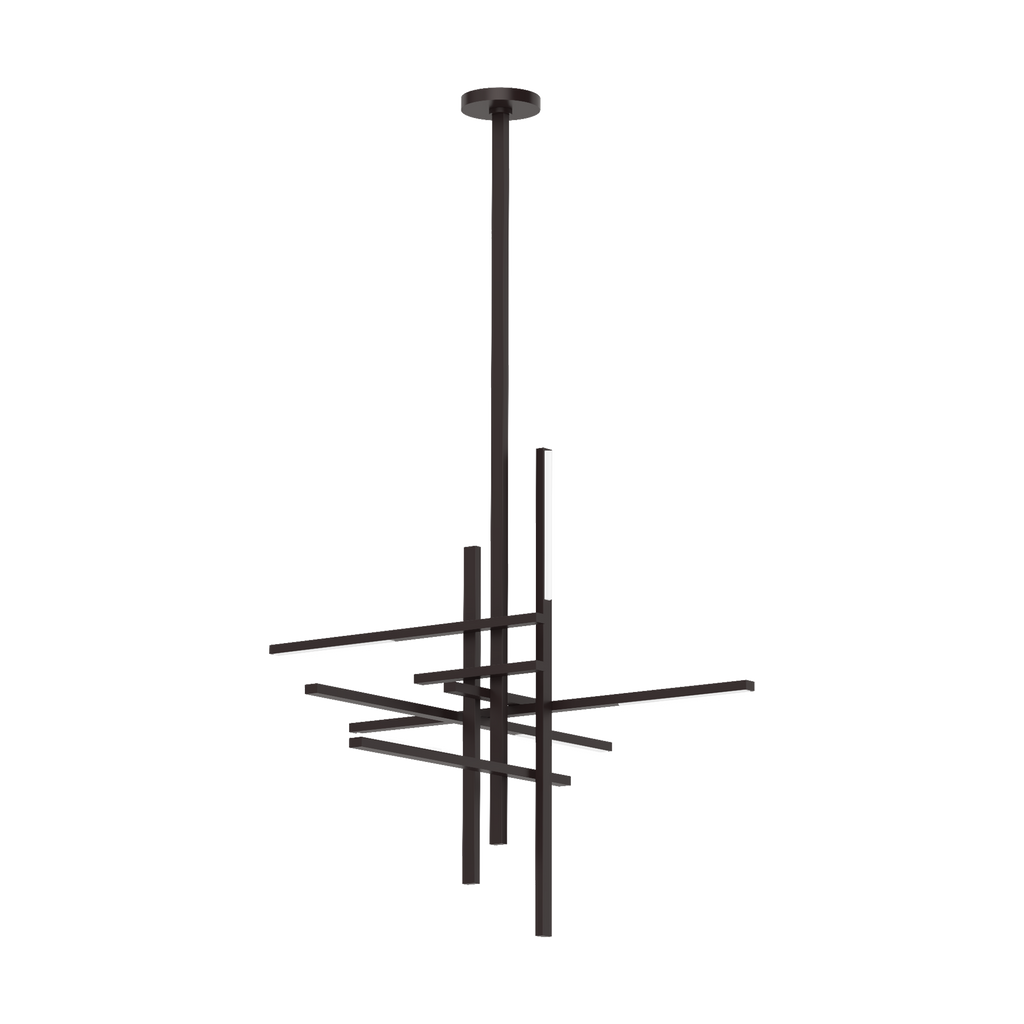 Cityscape Large Chandelier Clear Crystal Bronze 2700K 90 CRI