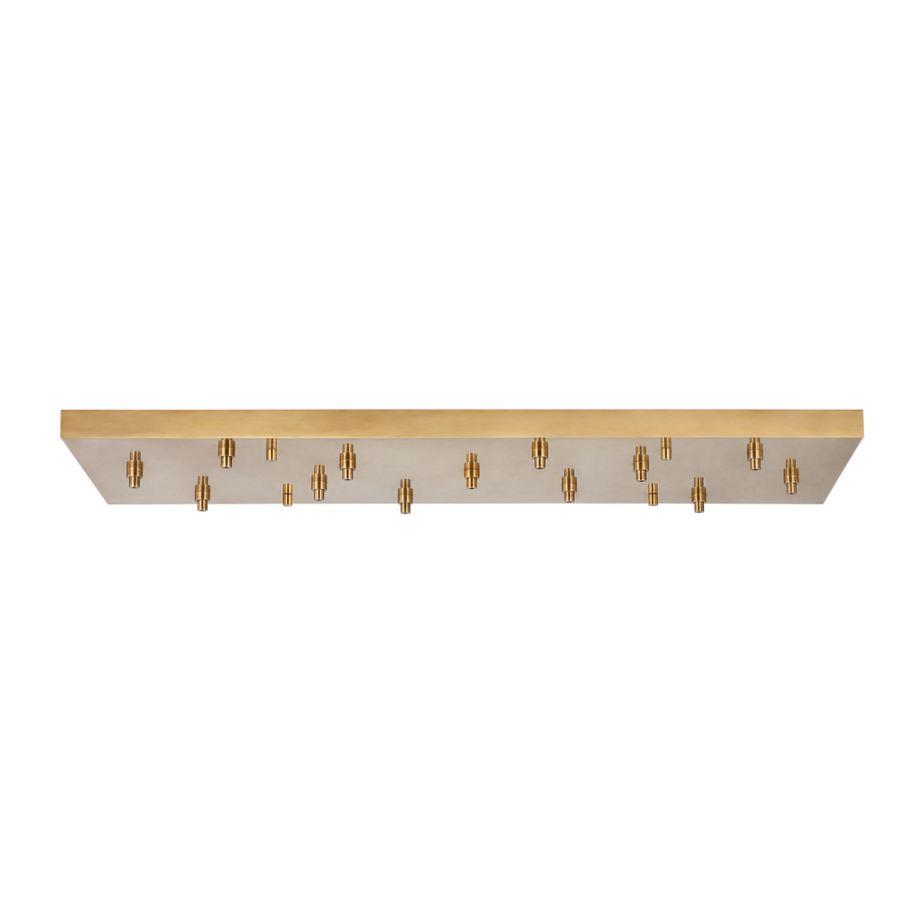 54" Rectangular Multiport Canopy Hand Rubbed Antique Brass