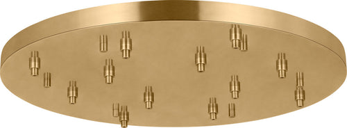 36" Round Multiport Canopy hand rubbed antique brass