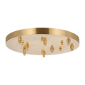 24" Round Multiport Canopy Hand Rubbed Antique Brass