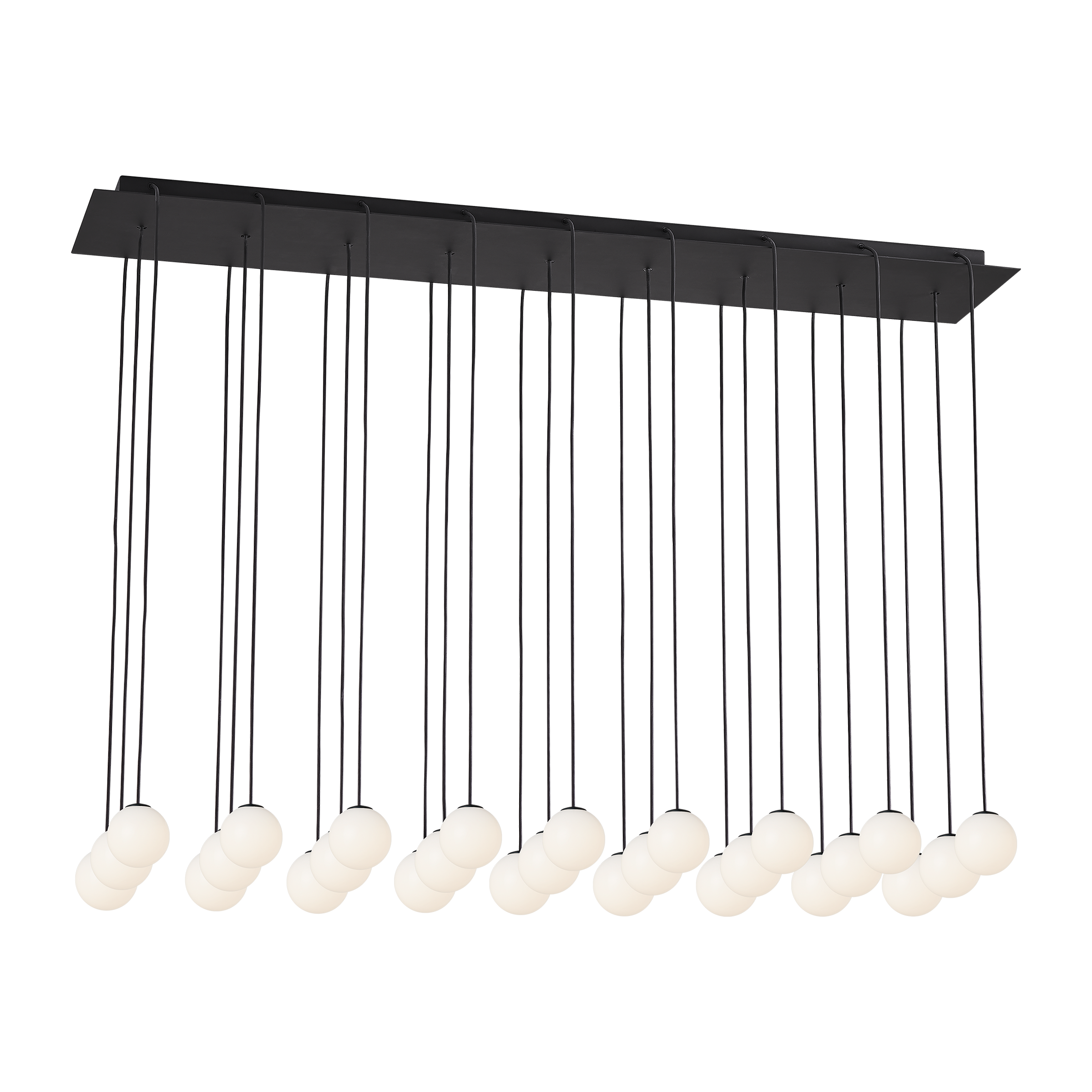 Orbet 27 Light Chandelier Nightshade Black 2700K 90 CRI 120V