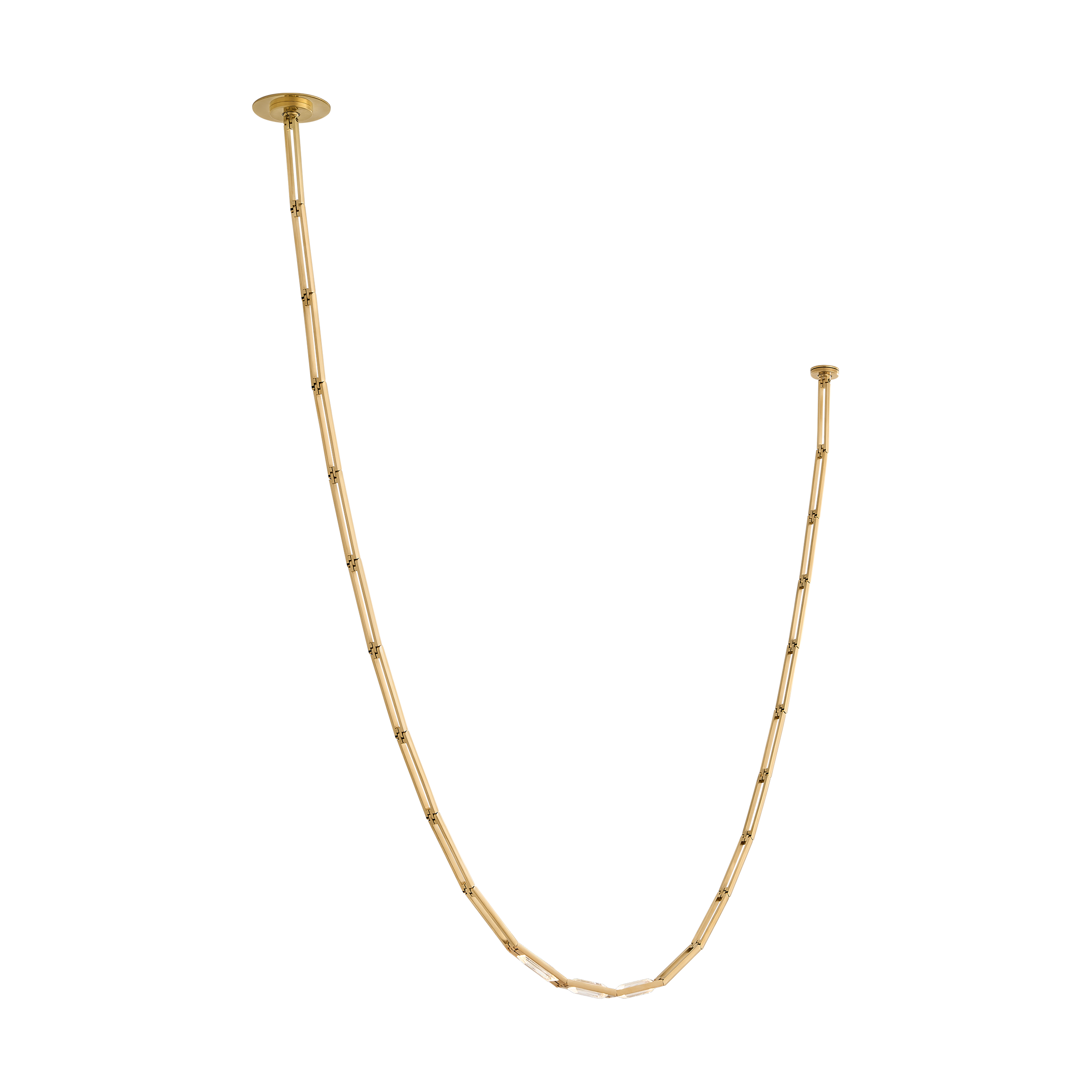 Catena 118 Link Chandelier hand-rubbed antique brass 3000K 90 CRI surface