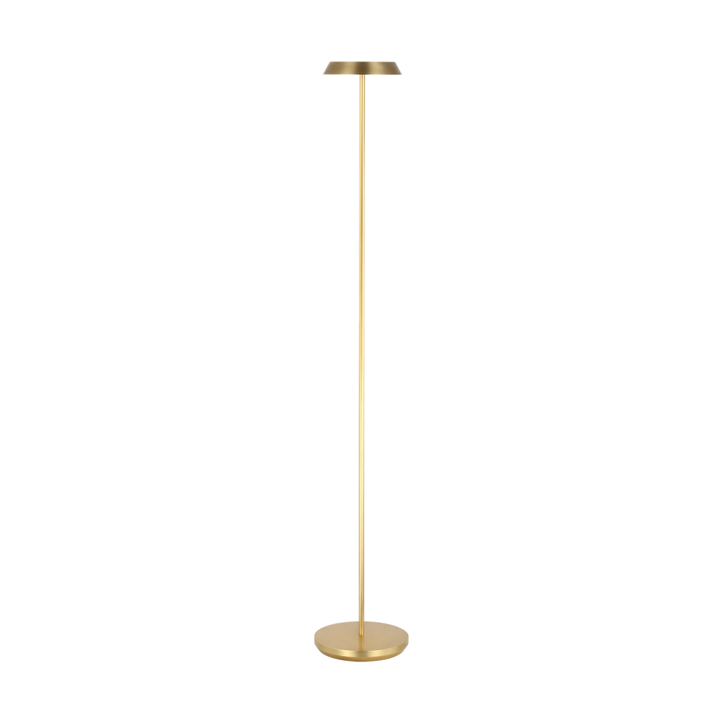 Tepa Medium Rechargeable Floor Lamp hand rubbed antique brass 2700K 90 CRI