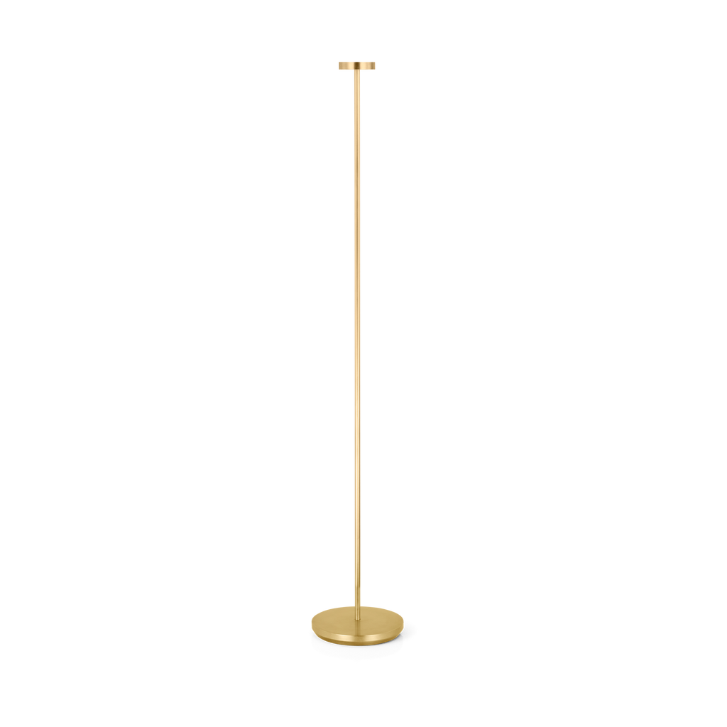 Moneta Medium Rechargeable Floor Lamp hand rubbed antique brass 2700K 90 CRI