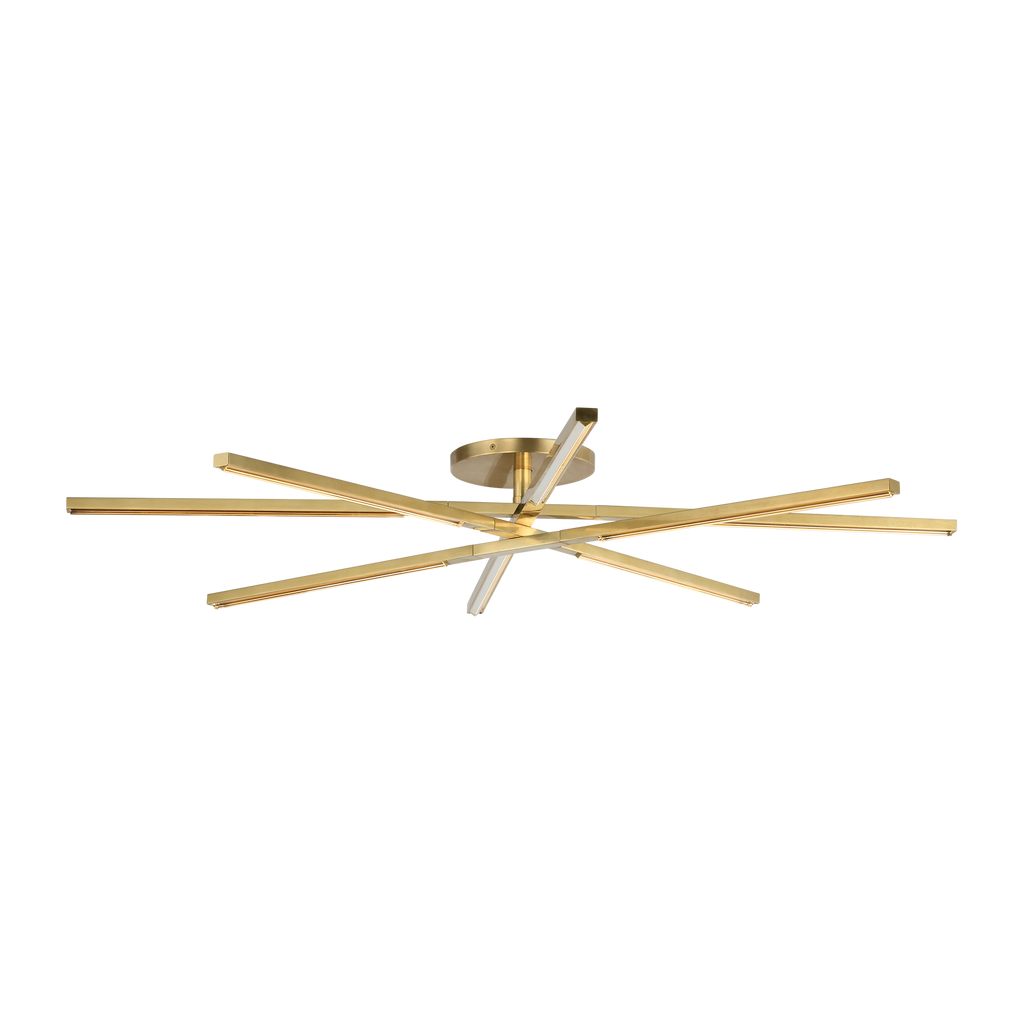 Cityscape X-Grande Flush Clear Crystal hand-rubbed antique brass 2700K 90 CRI