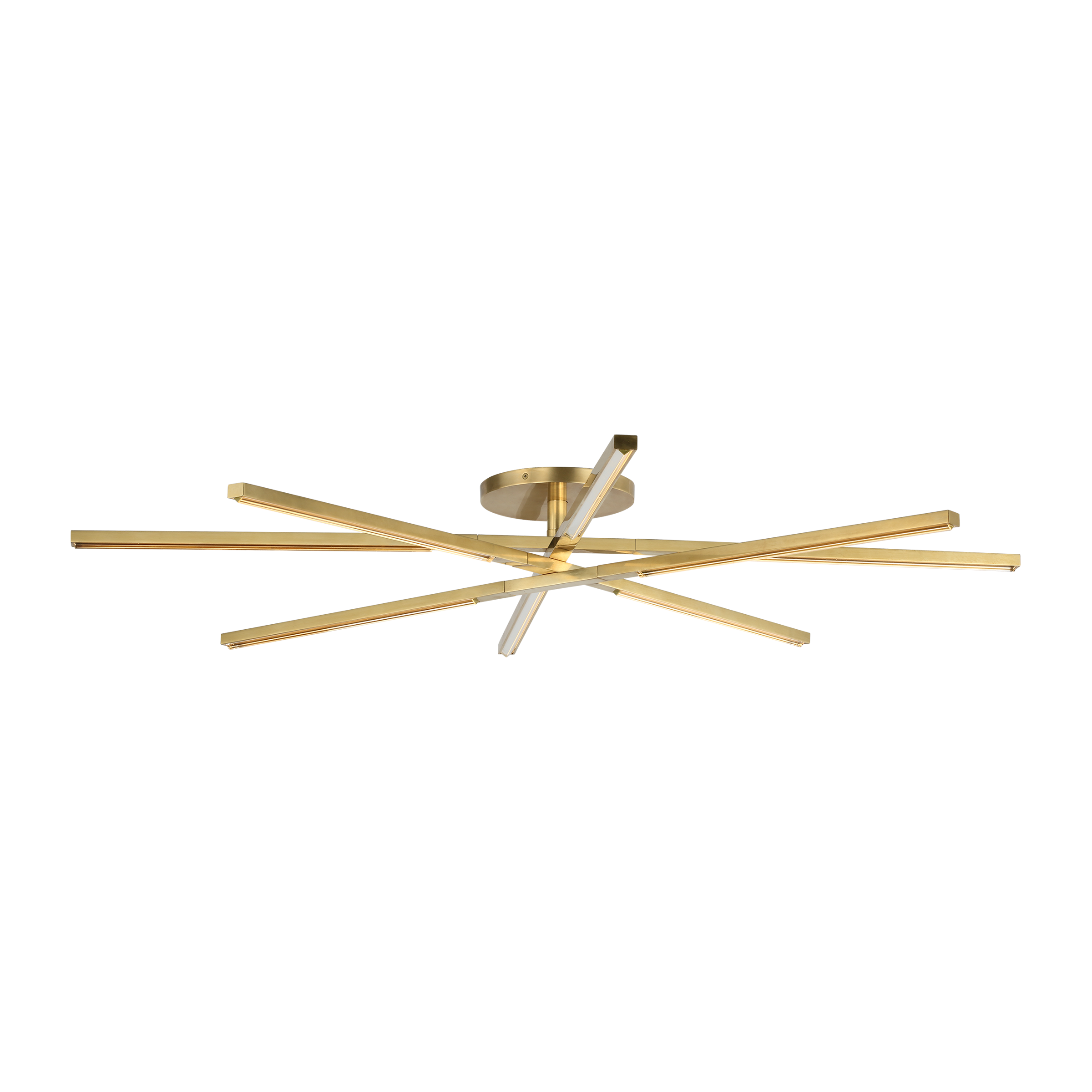 Cityscape X-Grande Flush Clear Crystal hand-rubbed antique brass 2700K 90 CRI