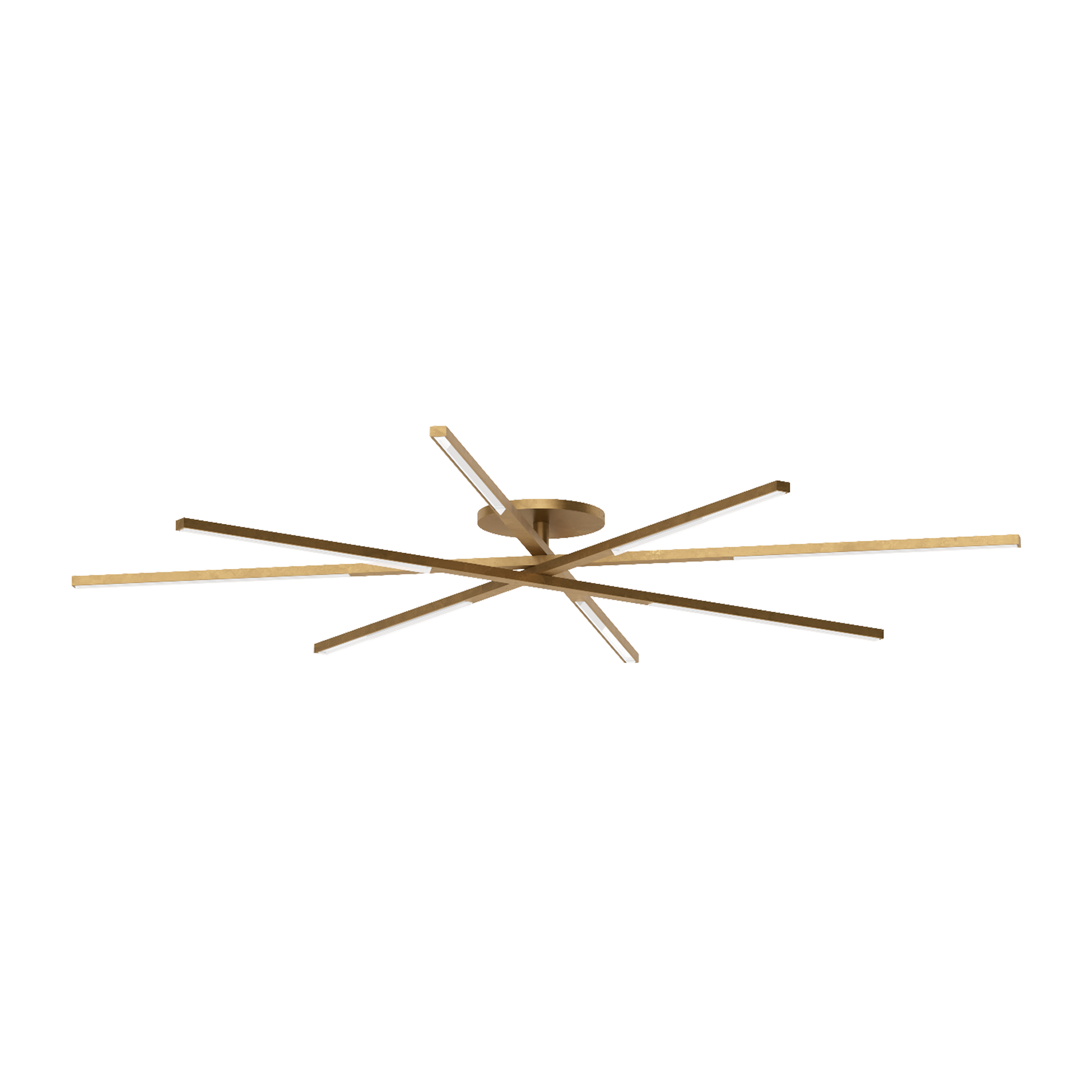 Cityscape Grande Flush Clear Crystal Hand Rubbed Antique Brass 2700K 90 CRI