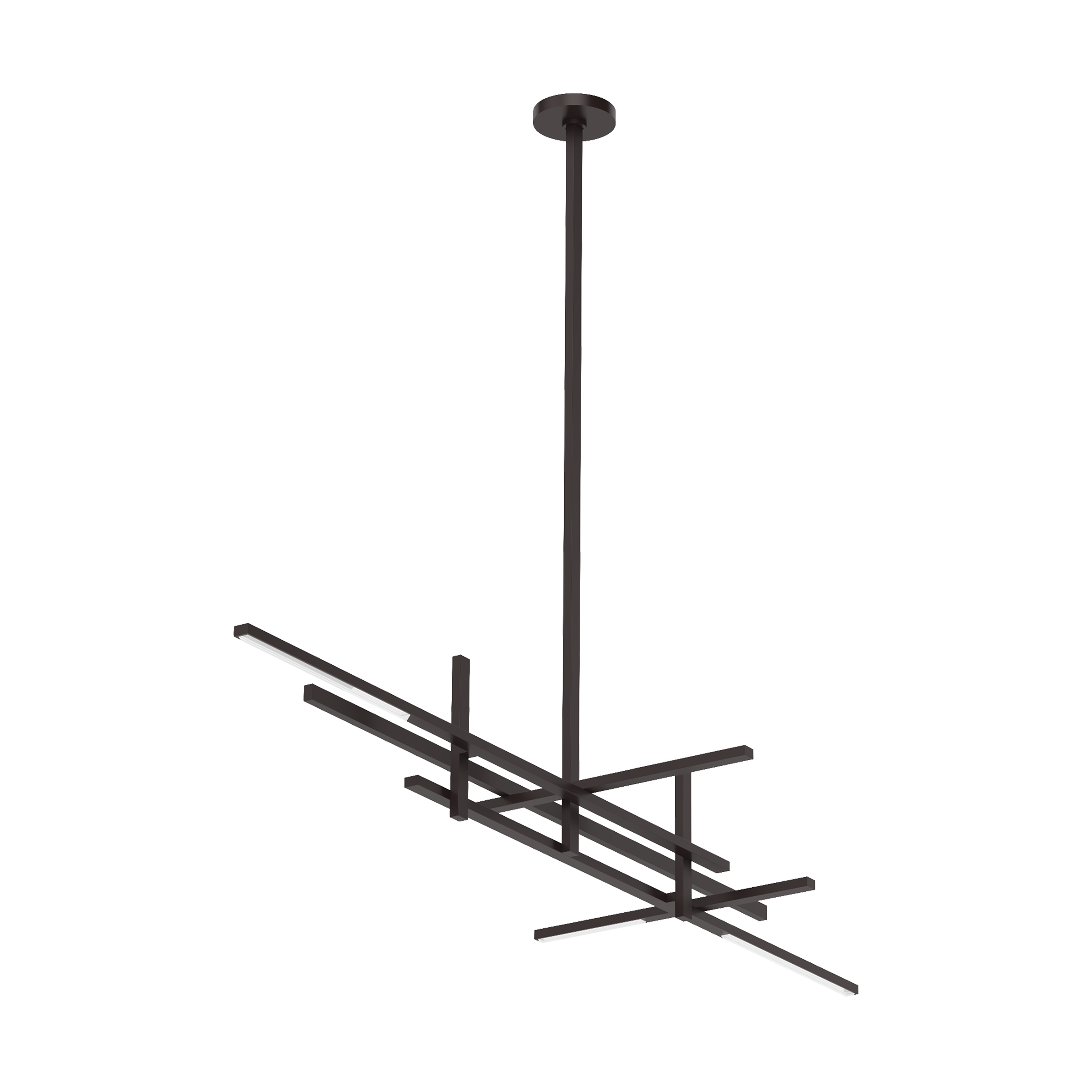 Cityscape Stacked X-Large Linear Chandelier Clear Crystal Bronze 2700K 90 CRI
