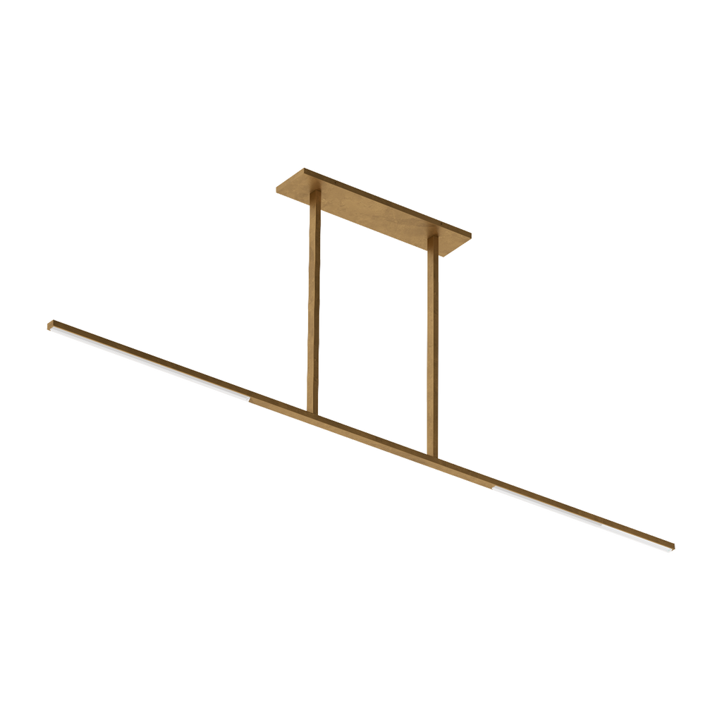 Cityscape X-Large Linear Chandelier Clear Crystal Hand Rubbed Antique Brass 2700K 90 CRI