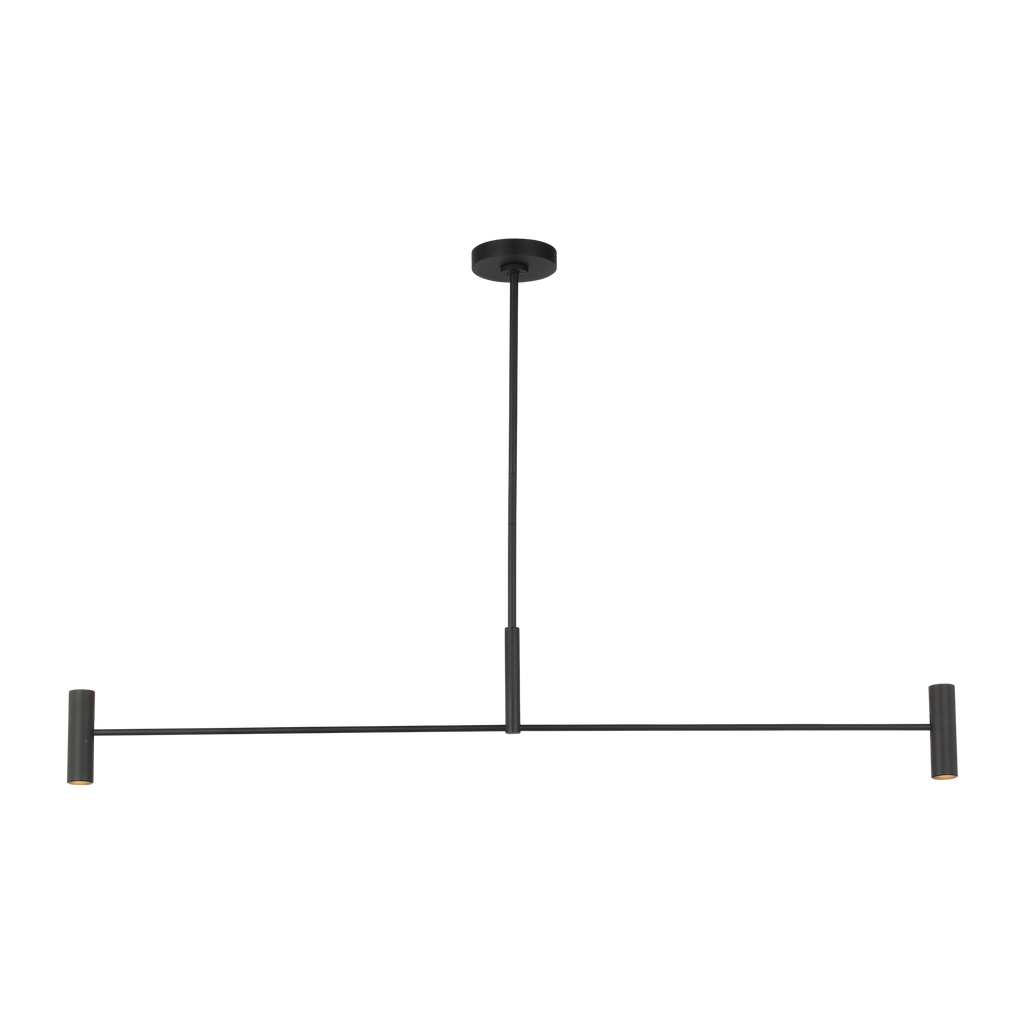Ponte Large Linear Chandelier Nightshade Black 3000K 90 CRI