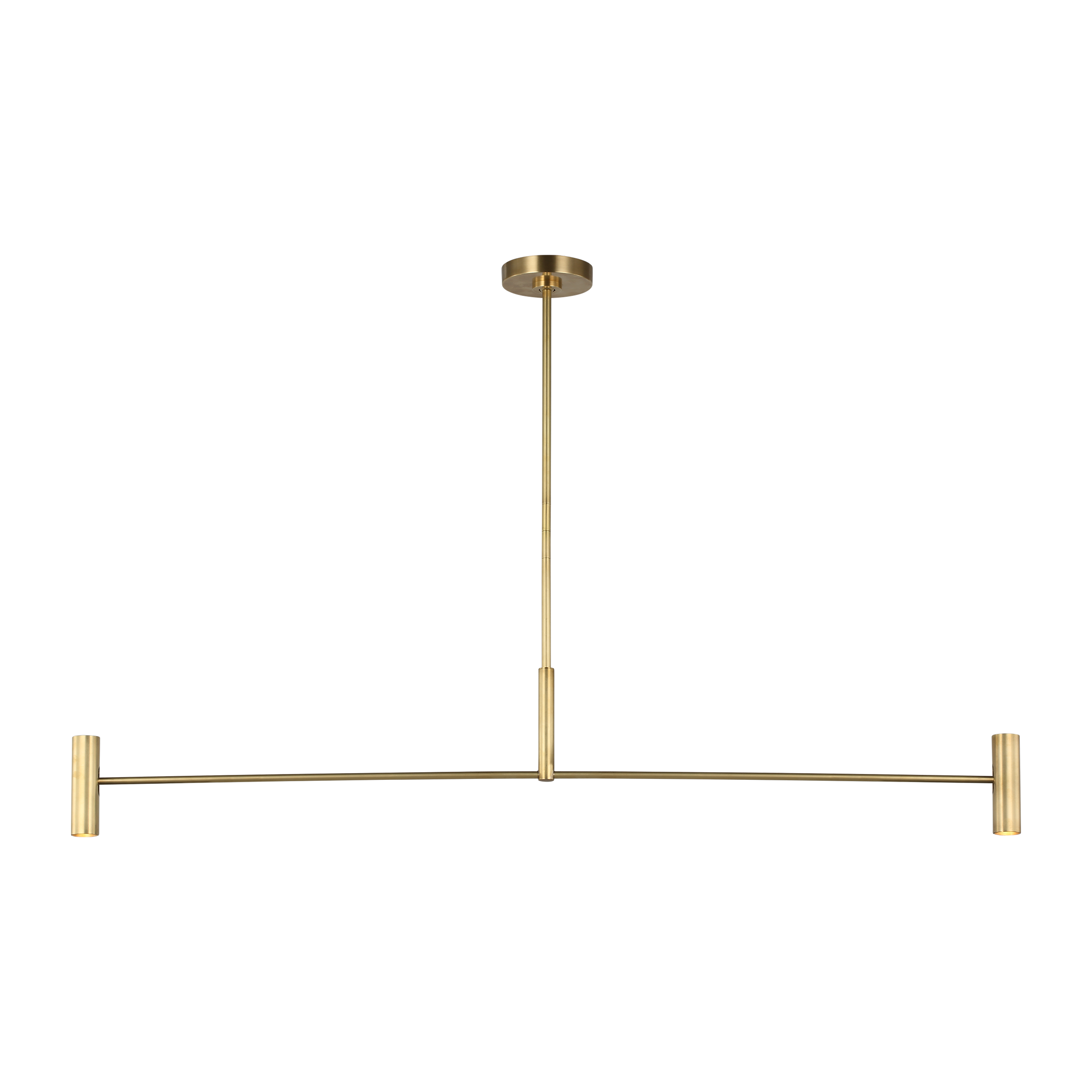 Ponte Large Linear Chandelier Hand Rubbed Antique Brass 3000K 90 CRI