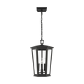 Witley Large Pendant Lantern Textured Black