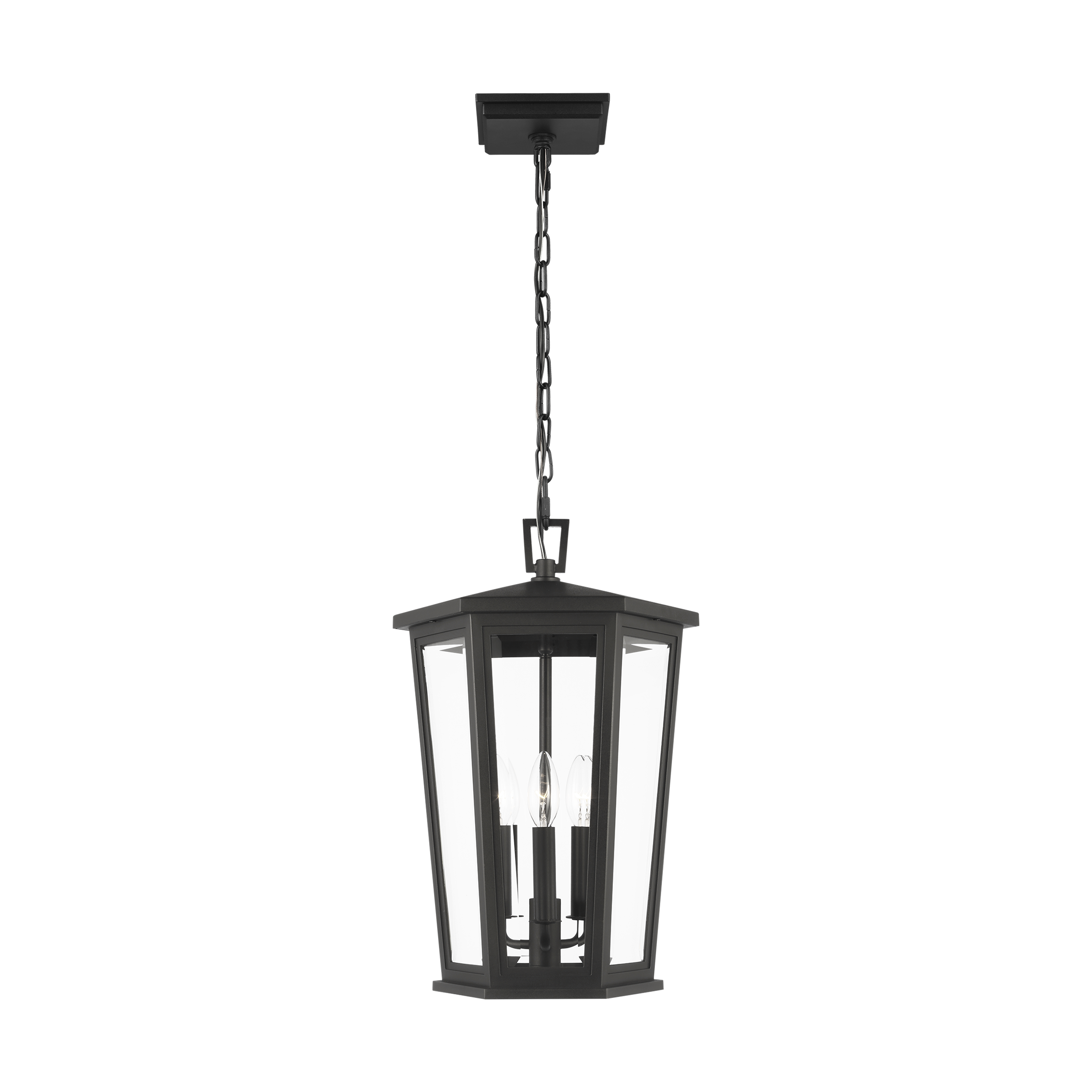 Witley Large Pendant Lantern Textured Black