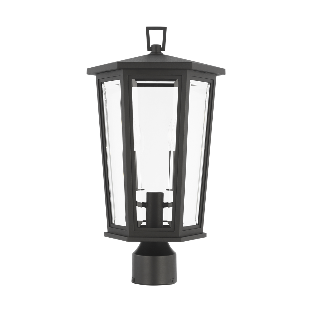 Witley Medium Post Lantern Textured Black