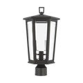 Witley Medium Post Lantern Textured Black