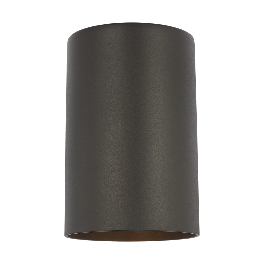 Outdoor Cylinders Medium One Light Wall Lantern Textured Black