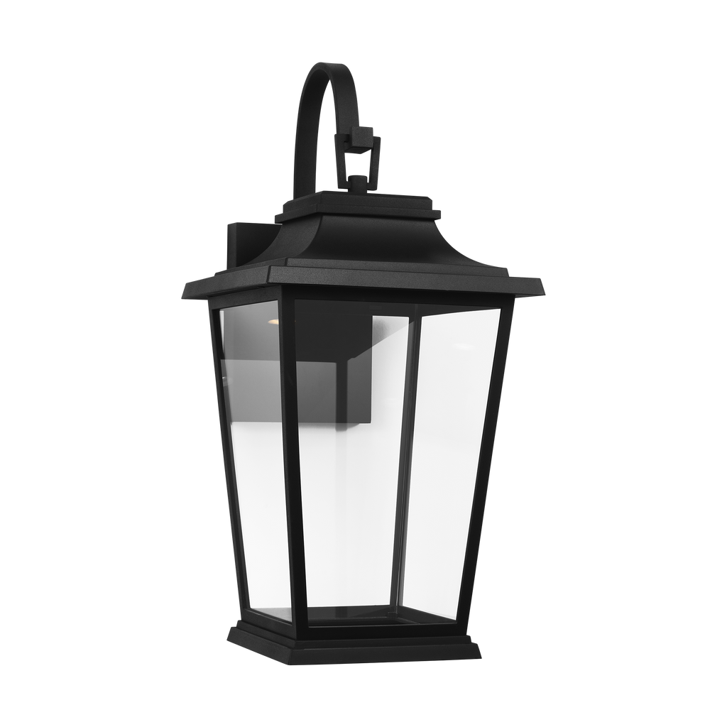 Warren Large Lantern Textured Black Bulbs Inc