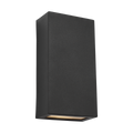 Kukei Large LED Wall Lantern Textured Black Bulbs Inc