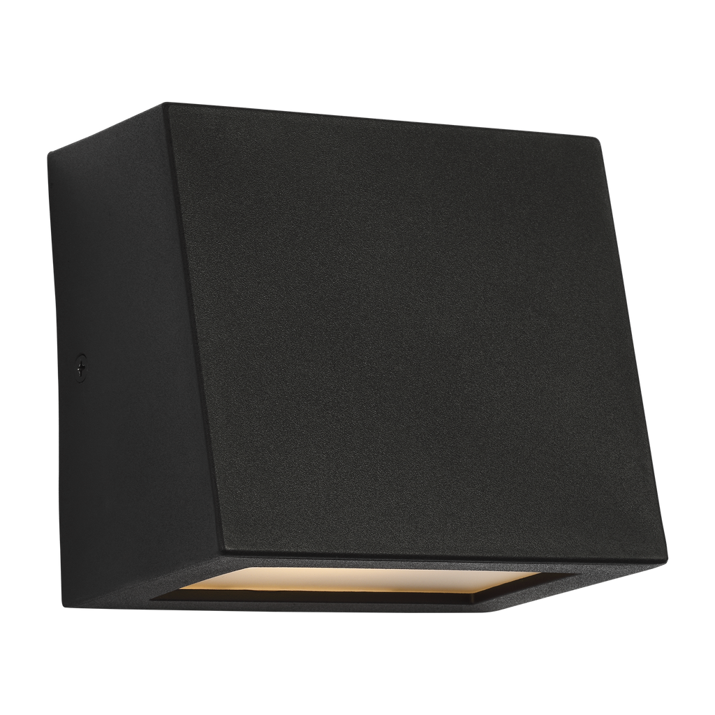 Kakudo Small LED Wall Lantern Textured Black Bulbs Inc