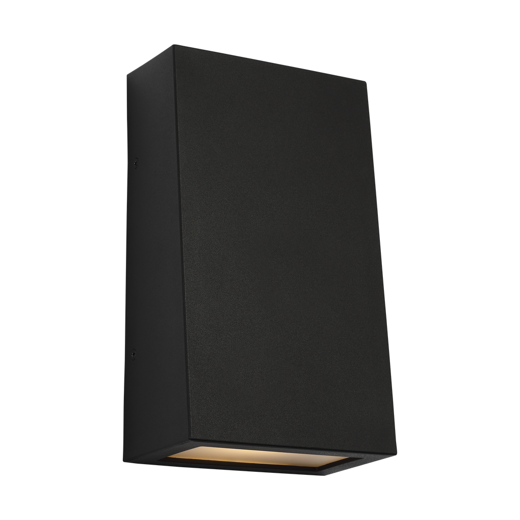 Kakudo Large LED Wall Lantern Textured Black Bulbs Inc
