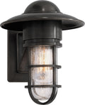 Marine Indoor/Outdoor Wall Light | Bronze | Seeded Glass