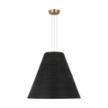 Karam Tapered Large Pendant Black Natural Brass 2700K 90 CRI