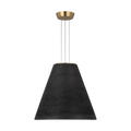 Karam Tapered Medium Pendant Black Natural Brass 2700K 90 CRI