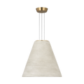 Karam Tapered Medium Pendant Cream Natural Brass 2700K 90 CRI